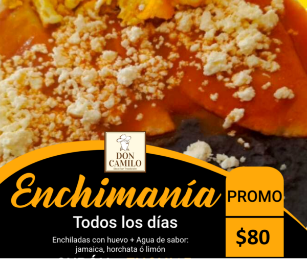 ENCHILADAS + AGUA DE SABOR